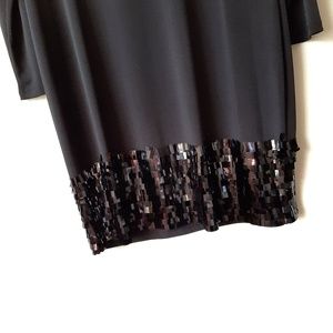 Calvin Klein Dresses - Calvin Klein Black Sheath Dress with Sequin Hem Calvin Klein Dresses - Calvin Klein Black Sheath Dress with Sequin Hem